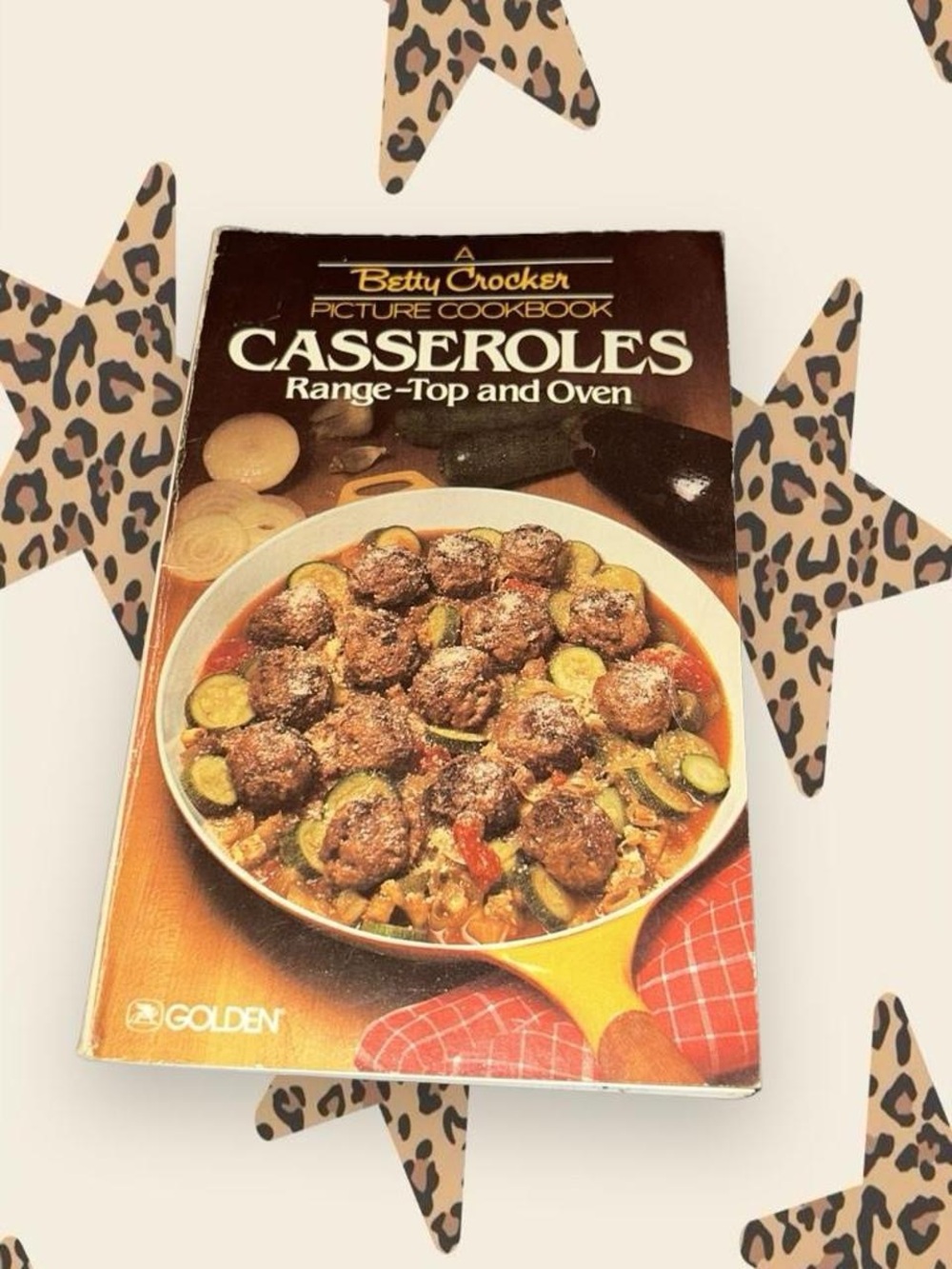 Betty Crocker Casseroles Cookbook with Brown and Yellow Cover